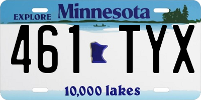 MN license plate 461TYX