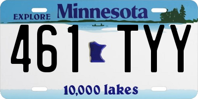 MN license plate 461TYY