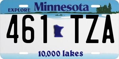 MN license plate 461TZA