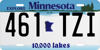 MN license plate 461TZI