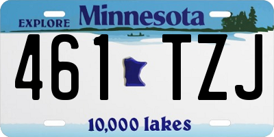 MN license plate 461TZJ
