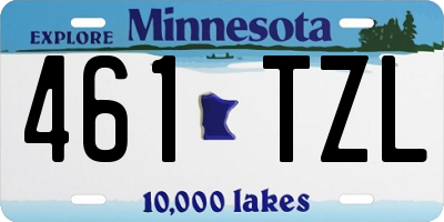 MN license plate 461TZL