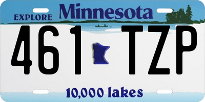 MN license plate 461TZP