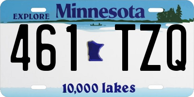 MN license plate 461TZQ