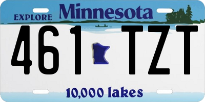 MN license plate 461TZT