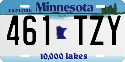 MN license plate 461TZY