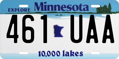 MN license plate 461UAA