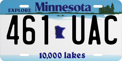 MN license plate 461UAC