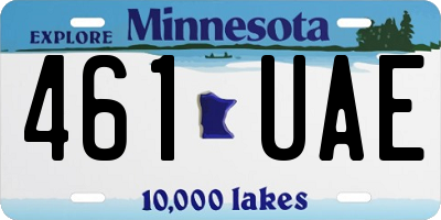MN license plate 461UAE