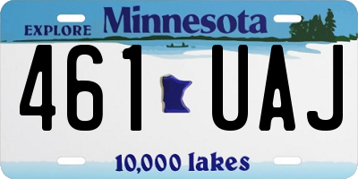 MN license plate 461UAJ