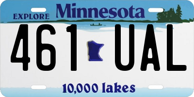 MN license plate 461UAL