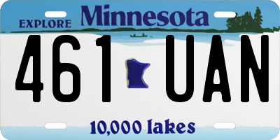 MN license plate 461UAN