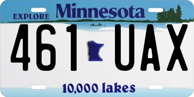 MN license plate 461UAX