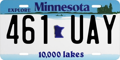 MN license plate 461UAY