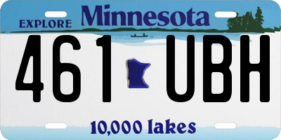MN license plate 461UBH