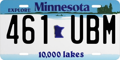 MN license plate 461UBM