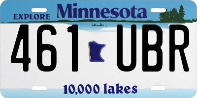 MN license plate 461UBR