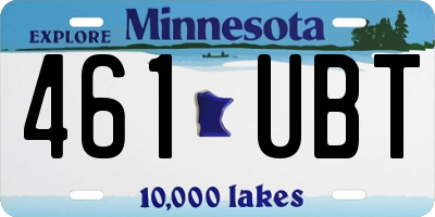 MN license plate 461UBT