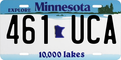MN license plate 461UCA