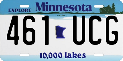 MN license plate 461UCG