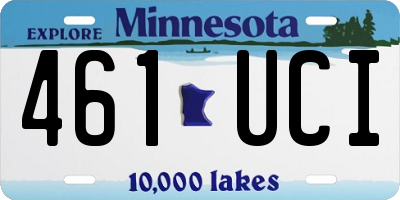 MN license plate 461UCI