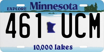 MN license plate 461UCM