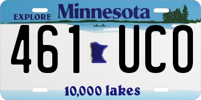 MN license plate 461UCO