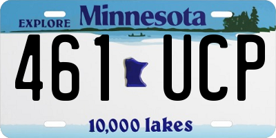 MN license plate 461UCP