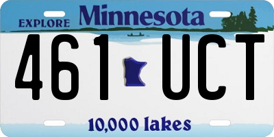 MN license plate 461UCT