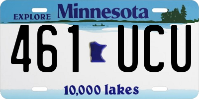 MN license plate 461UCU