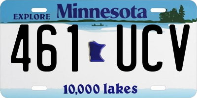 MN license plate 461UCV