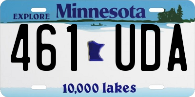 MN license plate 461UDA