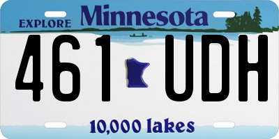 MN license plate 461UDH