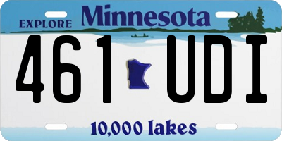 MN license plate 461UDI