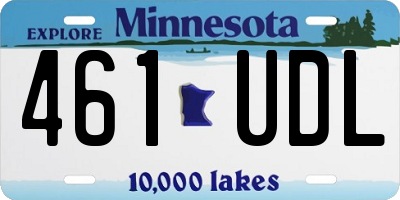 MN license plate 461UDL