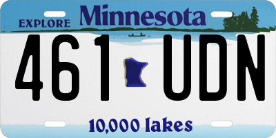 MN license plate 461UDN