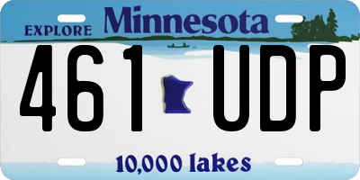 MN license plate 461UDP