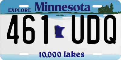 MN license plate 461UDQ