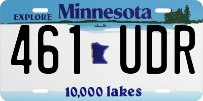 MN license plate 461UDR