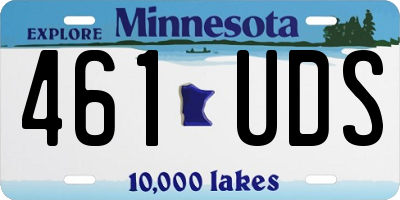 MN license plate 461UDS