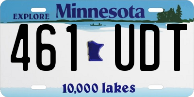 MN license plate 461UDT