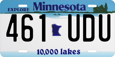 MN license plate 461UDU