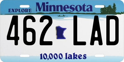 MN license plate 462LAD