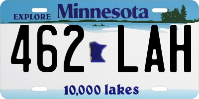 MN license plate 462LAH