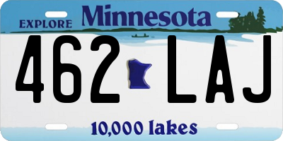 MN license plate 462LAJ