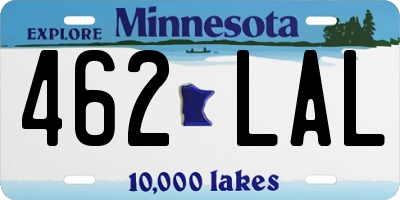 MN license plate 462LAL