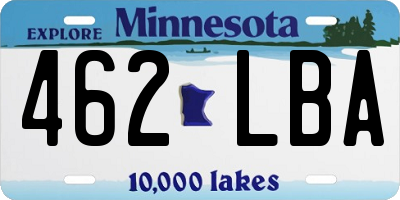 MN license plate 462LBA
