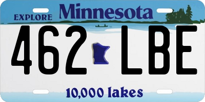 MN license plate 462LBE
