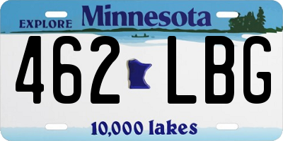 MN license plate 462LBG