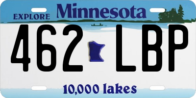 MN license plate 462LBP